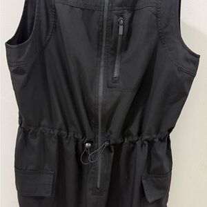 Black Sleeveless Zip-Up Jumpsuit